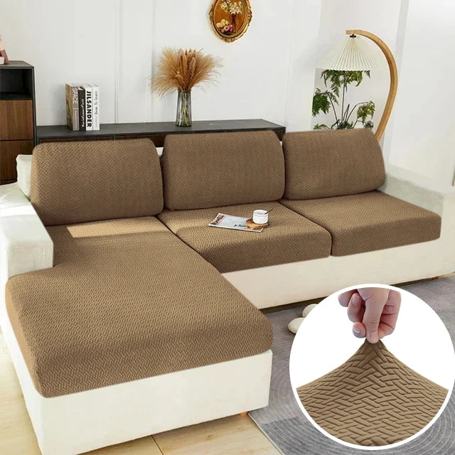 Elastic Sofa Cover - Stretch Furniture Protector for Sectional, Loveseat & Couch (Machine Washable)