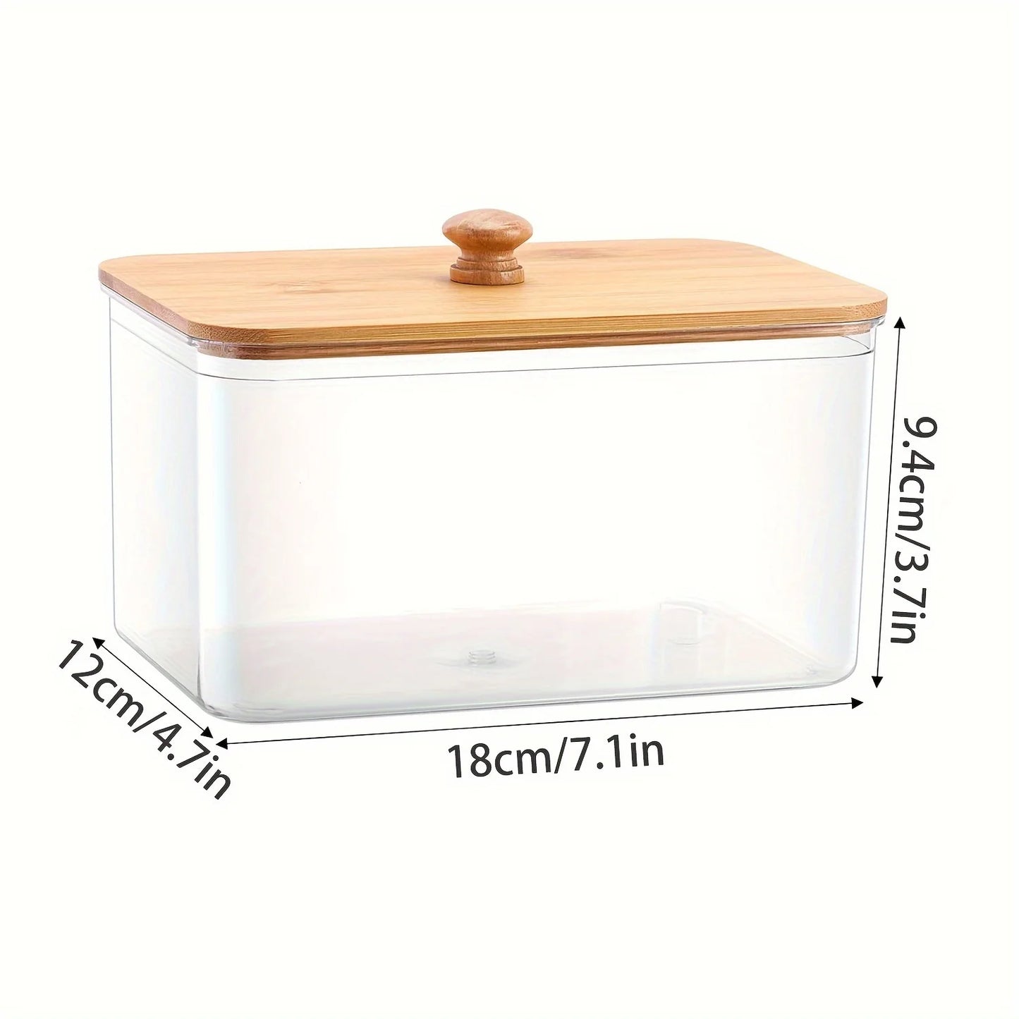 Clear Acrylic Storage Containers - 2 Pack