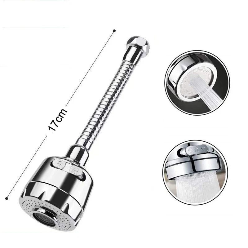 360° Swivel Kitchen Faucet Aerator - 3-Mode Water Saving Spray Nozzle
