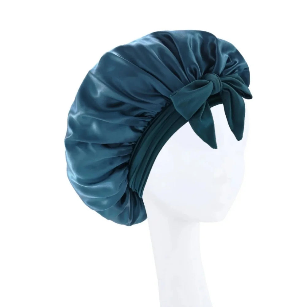 Satin Sleep Bonnet - Silk Hair Cap for Curly & Natural Hair