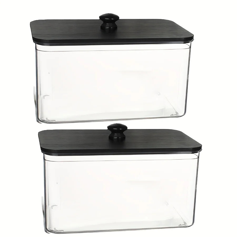 Clear Acrylic Storage Containers - 2 Pack