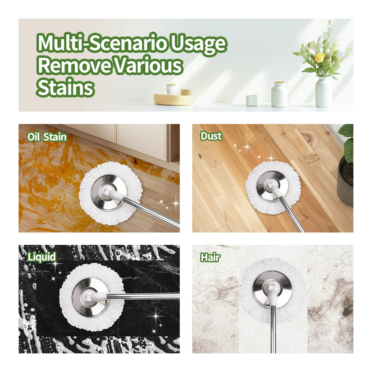 360° Self-Cleaning Spin Mop Bucket Set
