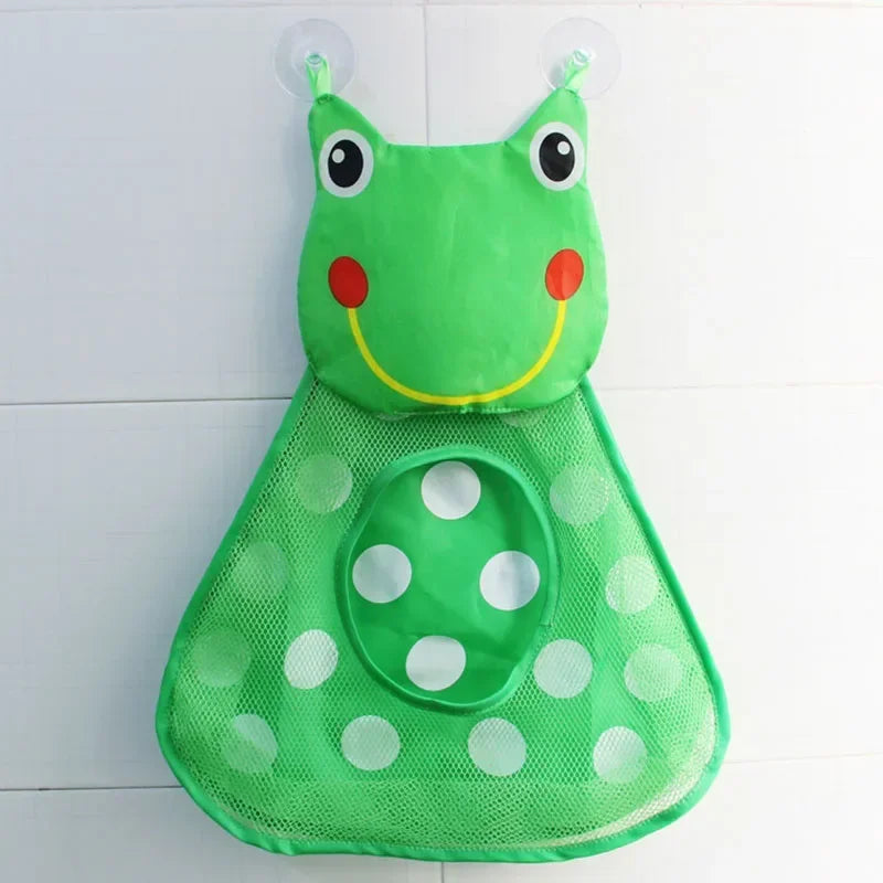 Kids Bath Toy Storage Bag — Waterproof Mesh Hanging Organizer with Cute Animal Prints