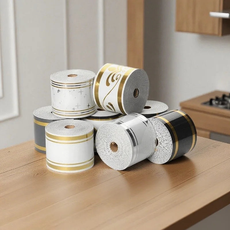 Self-Adhesive Skirting Board Stickers - Waterproof Wall Border Trim (10-Pack)