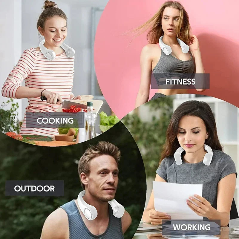 Hands-Free Neck Fan - Portable Personal Cooling for Work & Outdoor Activities