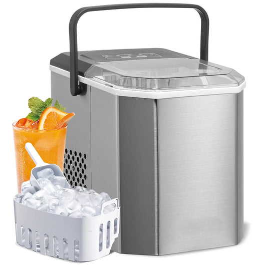 Countertop Ice Maker - 26lbs Daily Capacity with Self-Cleaning Function