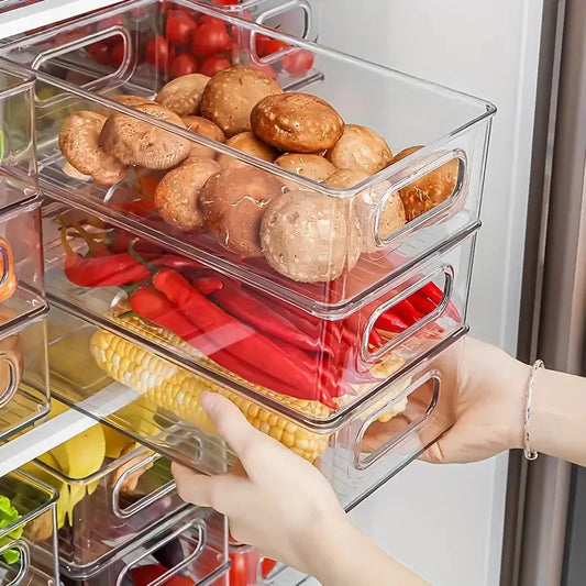 Clear Refrigerator Storage Bins - Keep Food Fresh & Organized