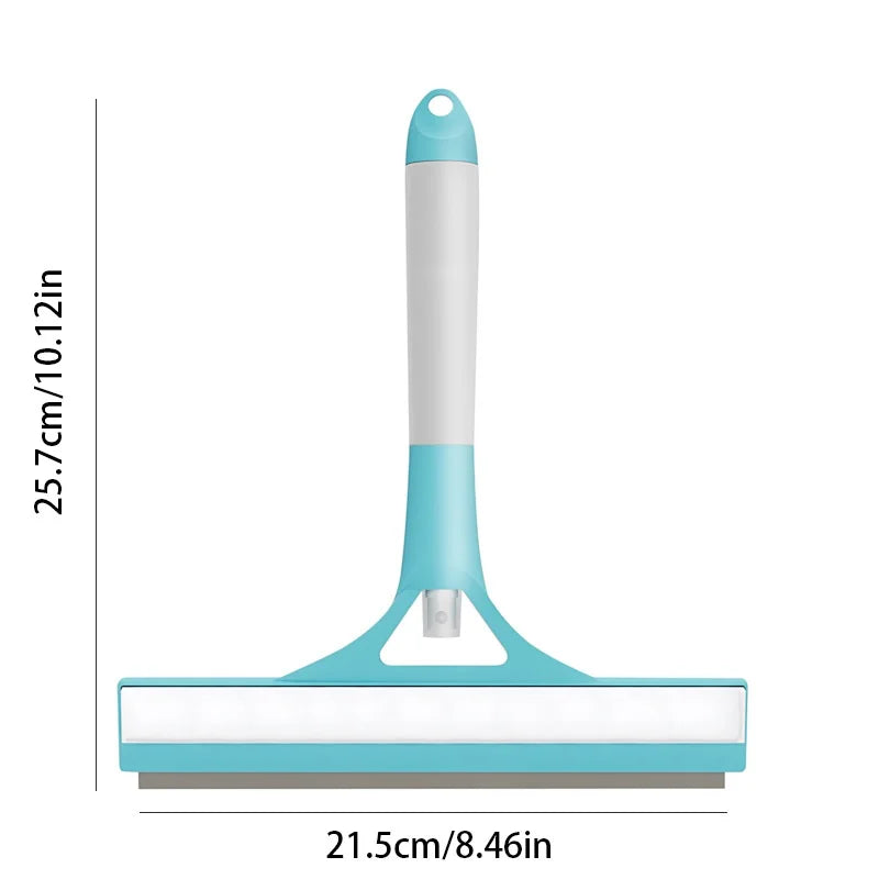 2-in-1 Spray Window Squeegee with Microfiber Scrubber