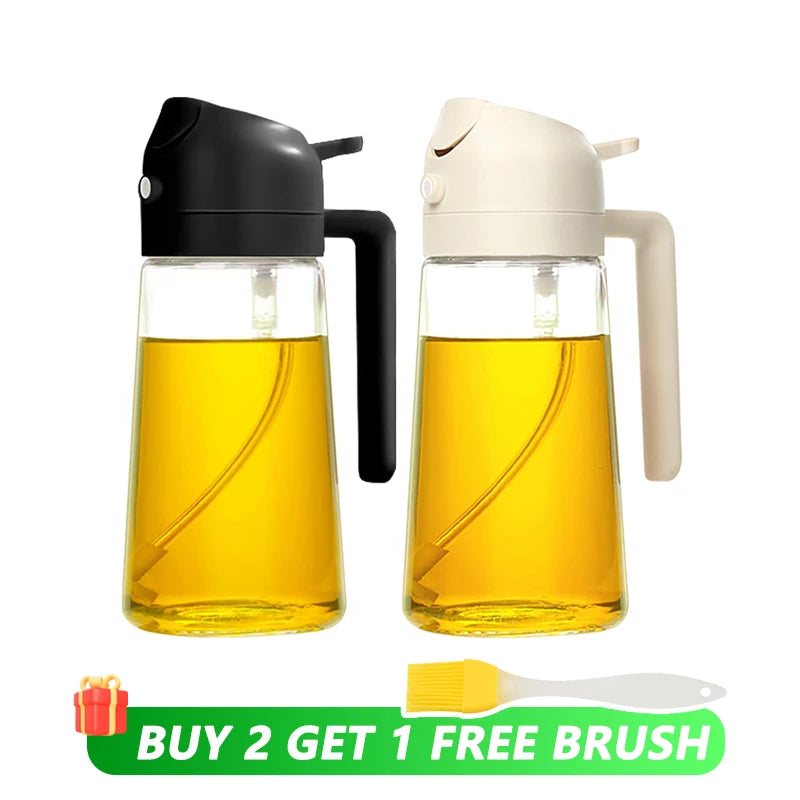 2-in-1 Oil Spray Bottle 500ml - Healthy Cooking Made Easy