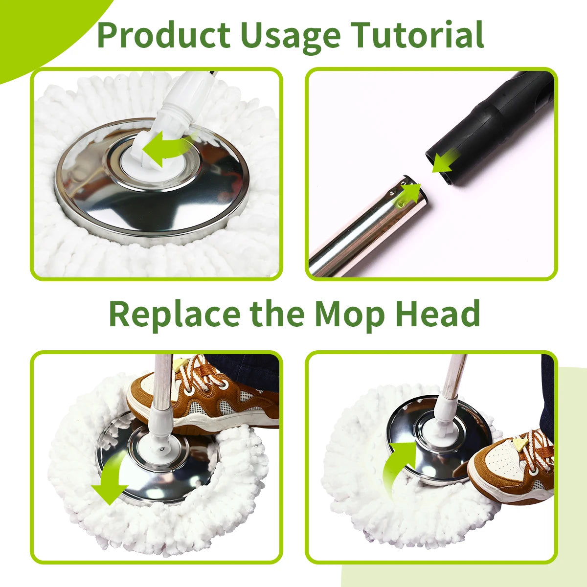 360° Self-Cleaning Spin Mop Bucket Set