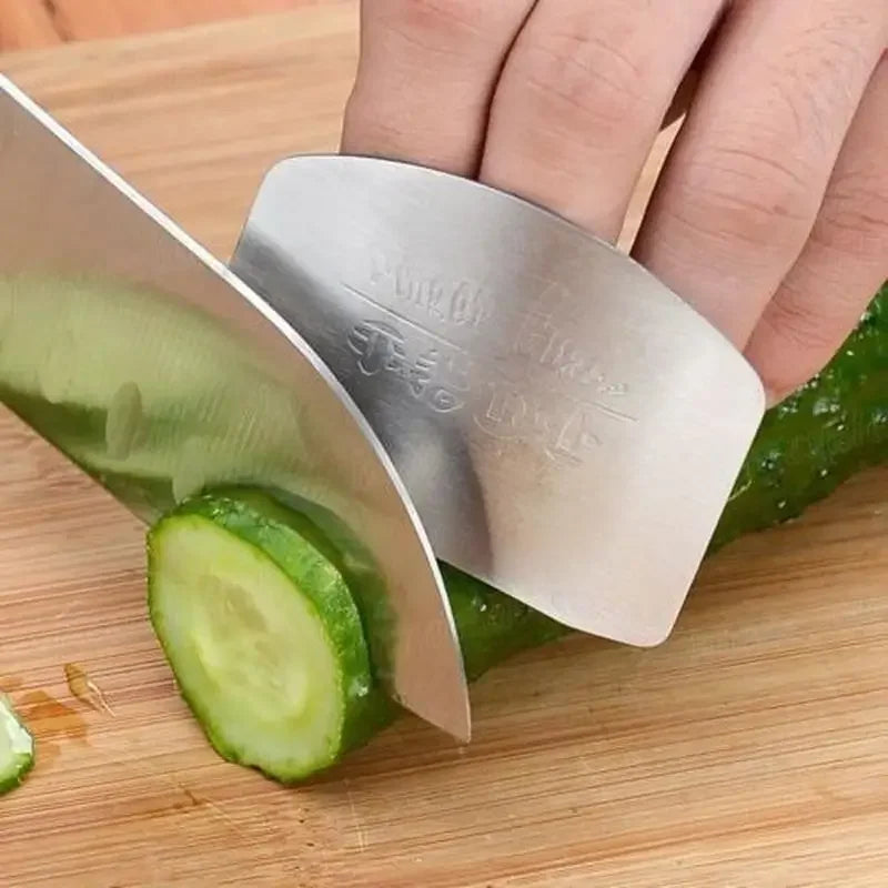 Stainless Steel Finger Guard - Kitchen Safety Tool for Cutting & Slicing