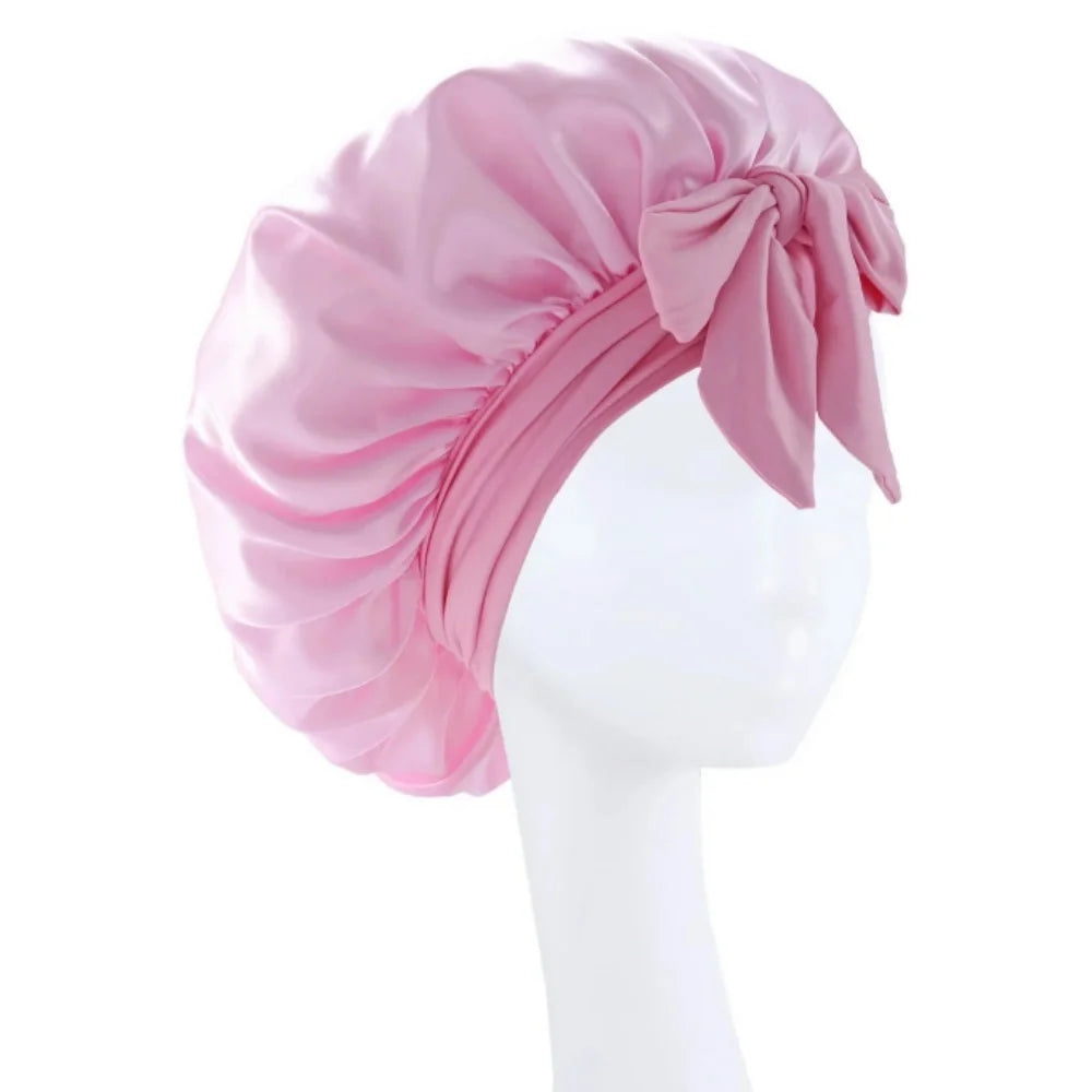 Satin Sleep Bonnet - Silk Hair Cap for Curly & Natural Hair