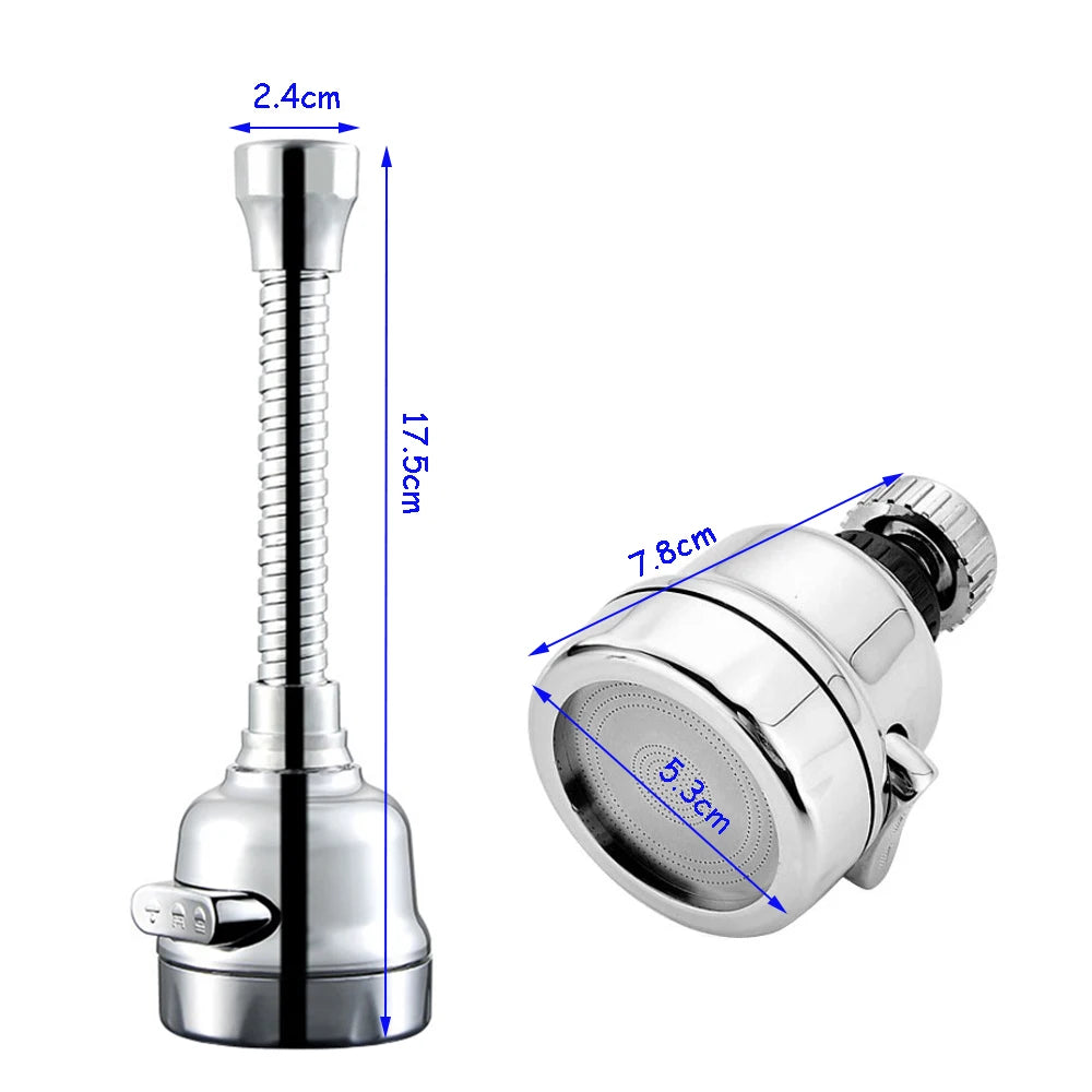 360° Swivel Kitchen Faucet Aerator - 3-Mode Water Saving Spray Nozzle