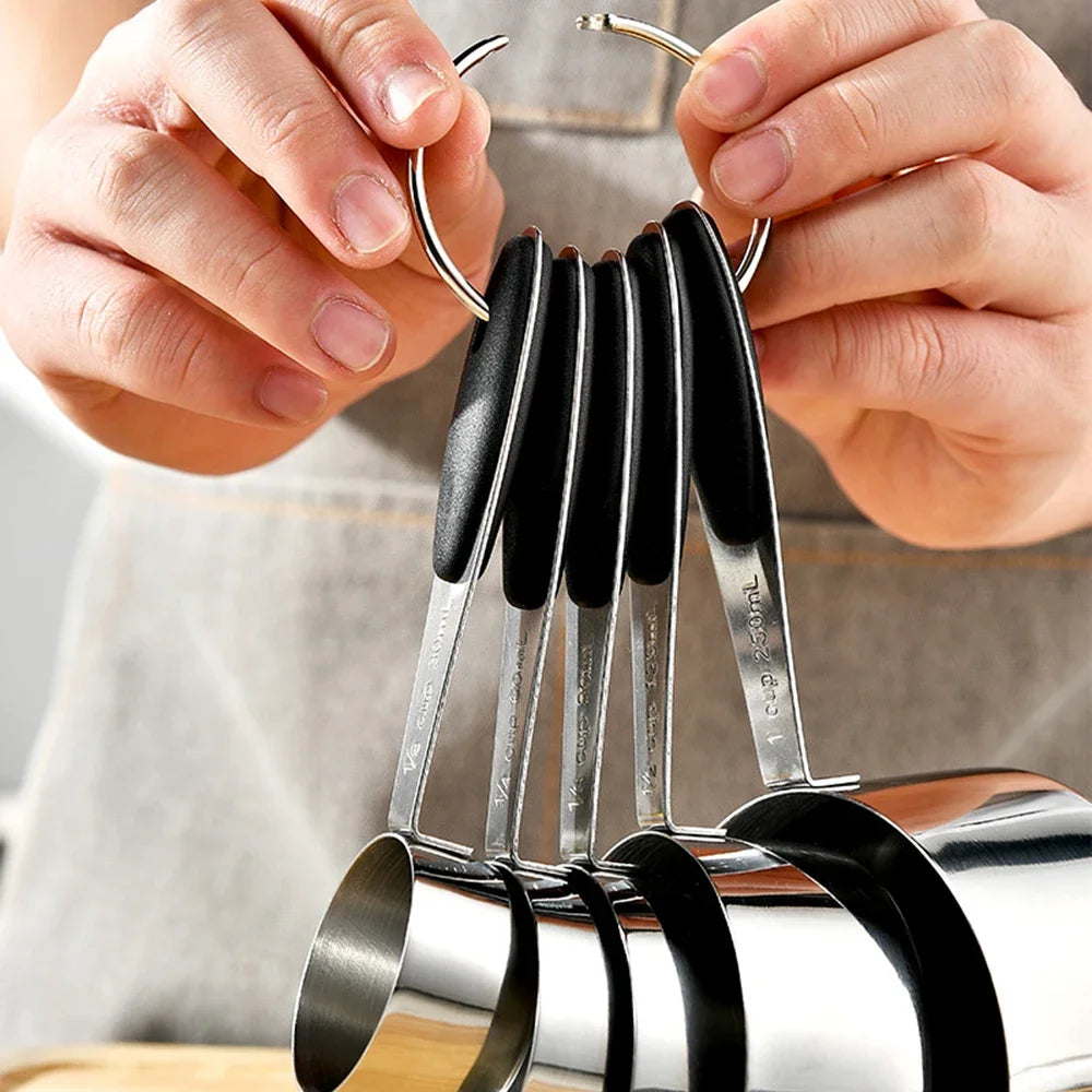 Stainless Steel Measuring Cups & Spoons Set - 10 Piece