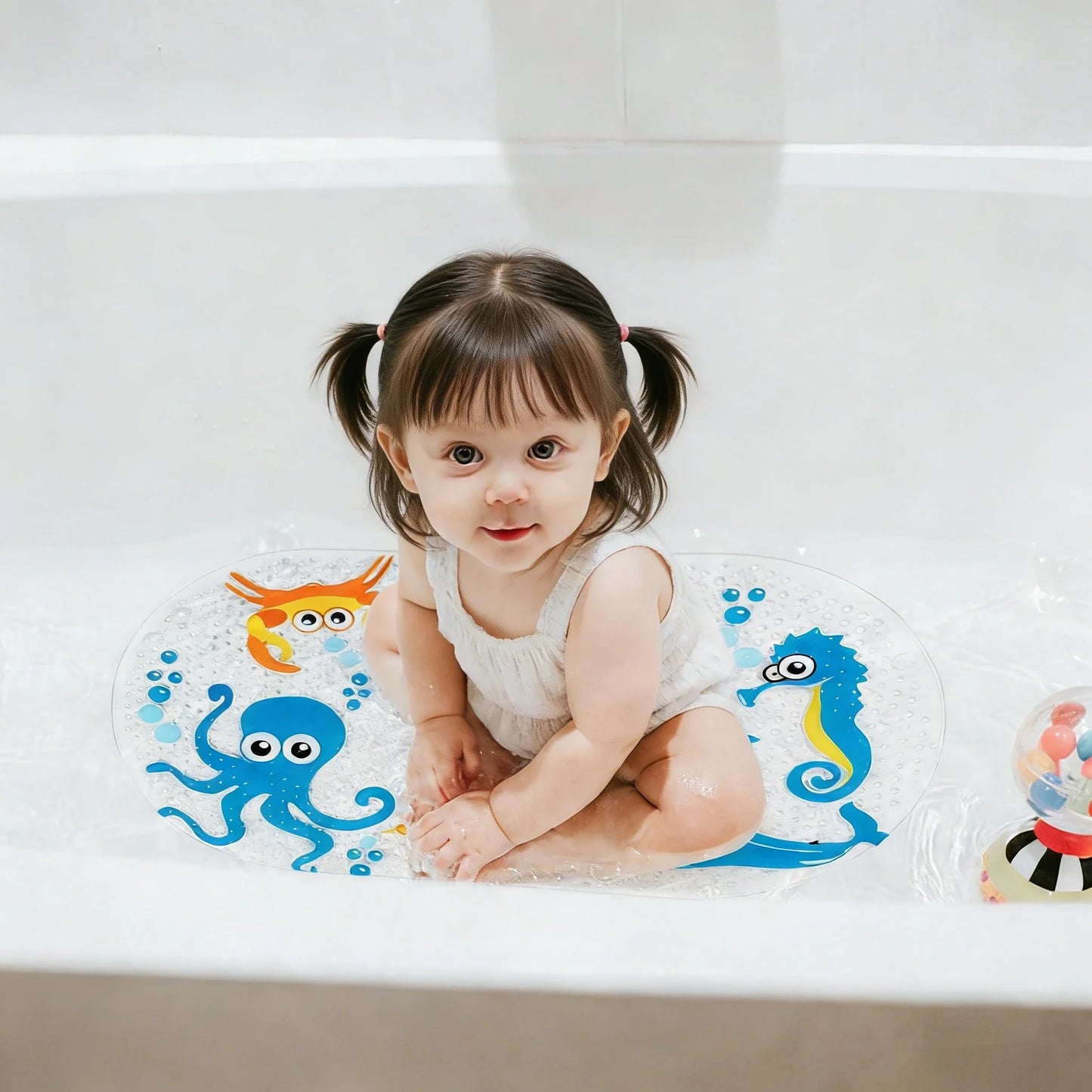 Non-Slip Shower Mat with Suction Cups - Cute Cartoon Bath Mat