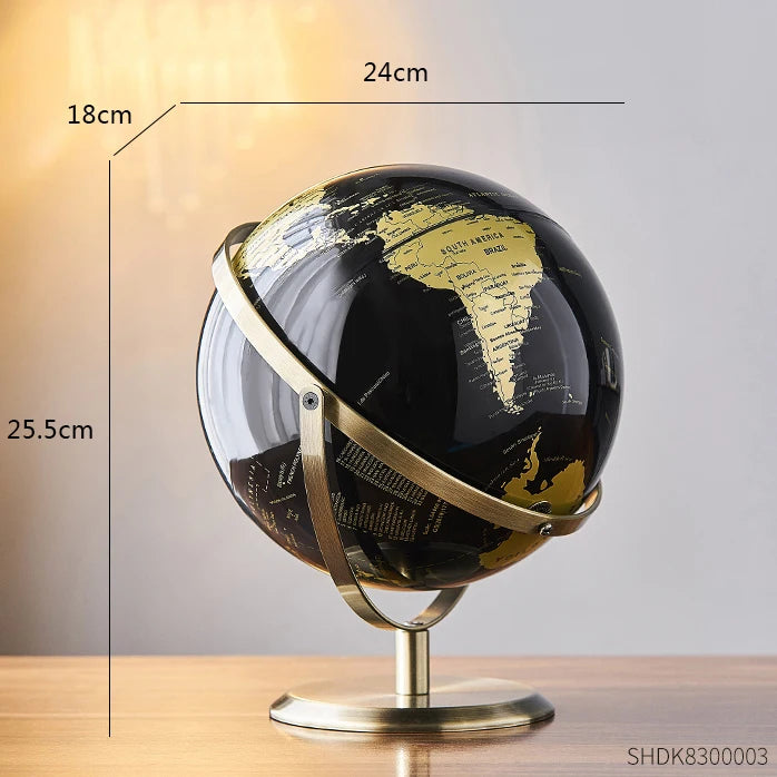 Retro World Globe - Educational Desk Décor for Kids Learning & Geography Study