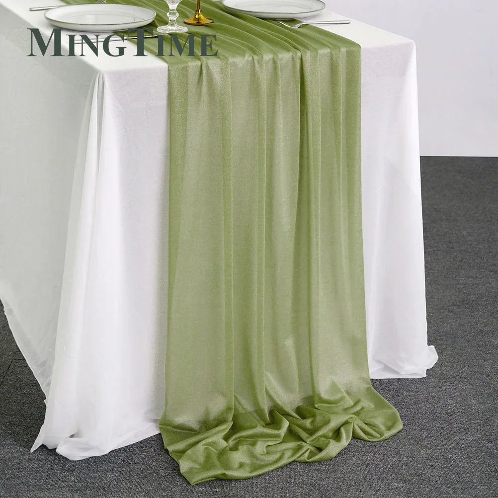 Elegant Chiffon Table Runner for Weddings, Parties & Home Decor
