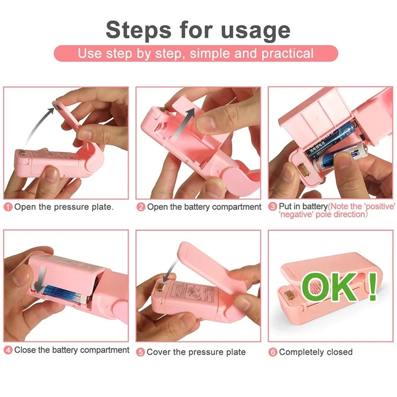 Mini Heat Bag Sealer - Portable Thermal Food Bag Sealing Machine for Kitchen Storage