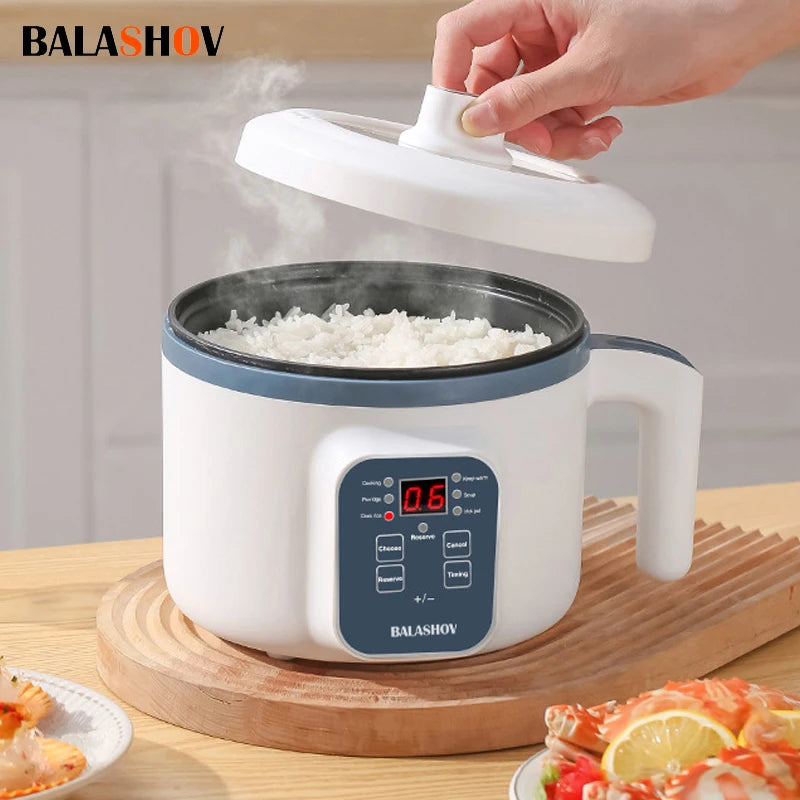 Compact 1.7L Electric Rice Cooker - Multi-Function Steamer for Perfect Rice Every Time