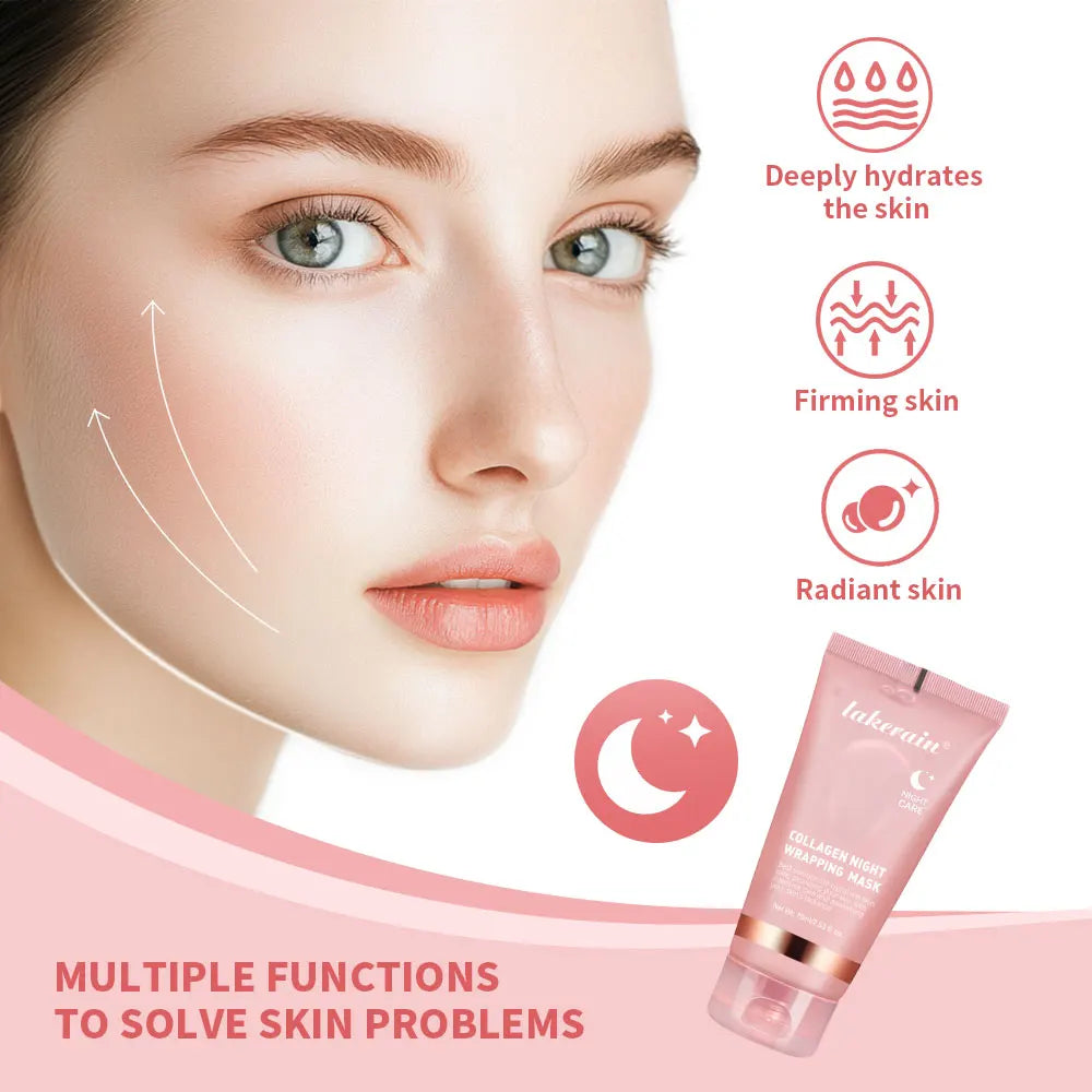 Collagen Overnight Peel-Off Mask - Deep Hydration Night Treatment (75ml)