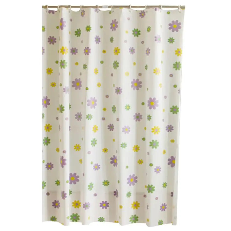 Waterproof Bathroom Shower Curtain - 180x200cm with 12 Hooks