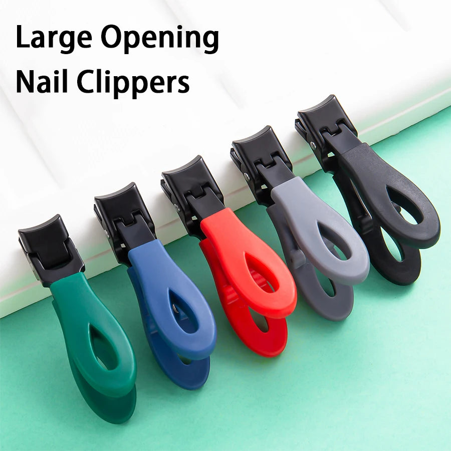 Portable Ultra Sharp Nail Clippers - Stainless Steel Wide Jaw for Thick Toenails