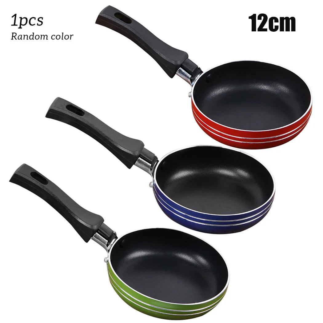 Non-Stick Mini Frying Pan Set - 12cm/14cm/16cm Steel Cookware