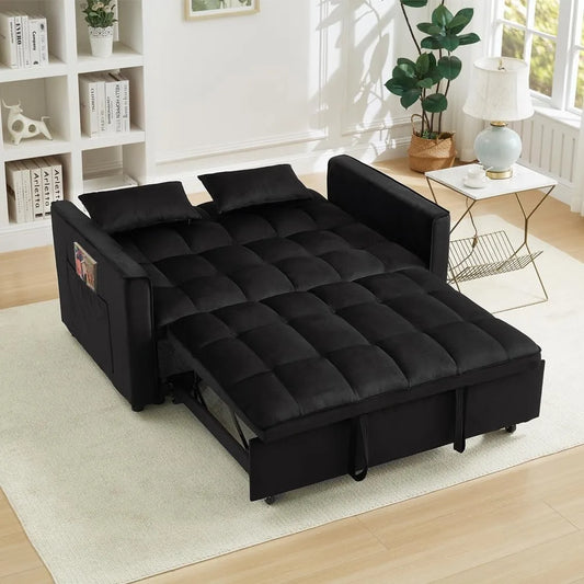 Convertible Sleeper Sofa Bed - 3-in-1 Pull-Out Loveseat for Small Spaces