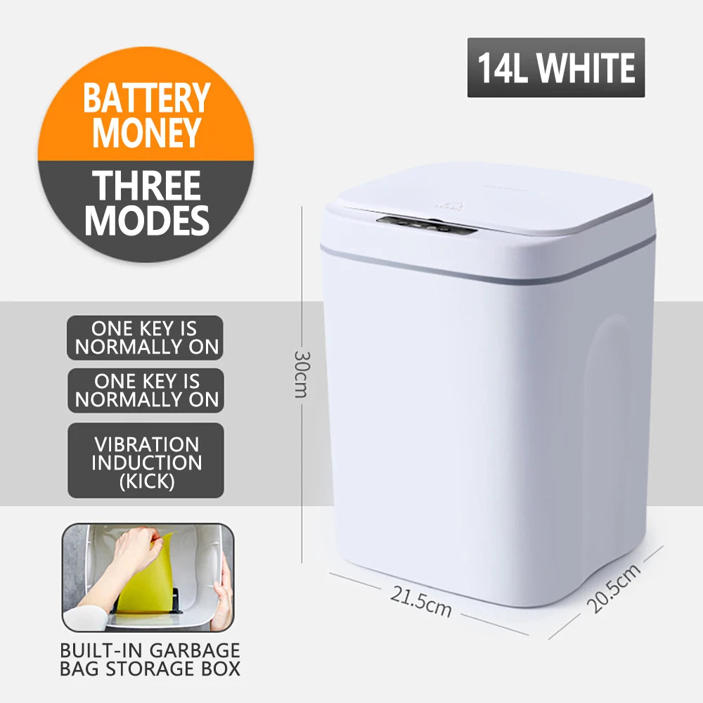 Smart Touchless Trash Can - 12-16L Automatic Sensor Waste Bin