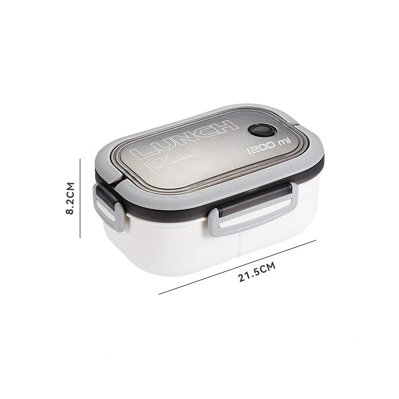 1200ML 2-Layer Bento Lunch Box with Utensils