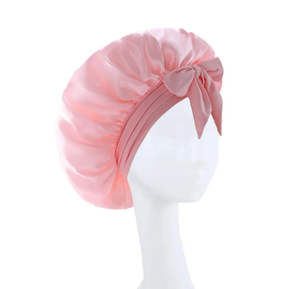 Satin Sleep Bonnet - Silk Hair Cap for Curly & Natural Hair