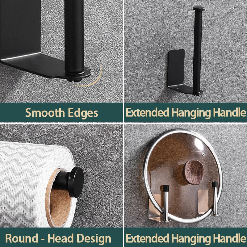 Under-Sink Paper Towel Holder - Stainless Steel Space-Saving Organizer