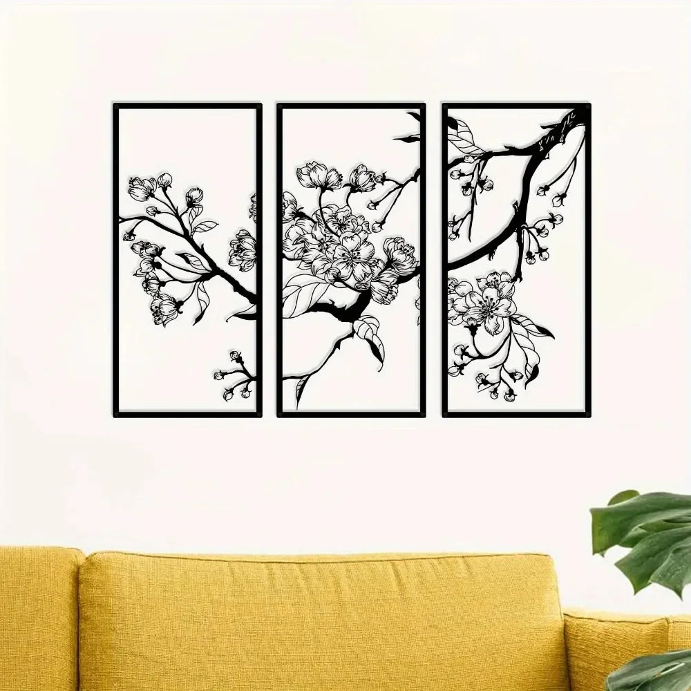 Metal Wall Art Sculpture — Handcrafted Floral & Abstract Designs for Home Decor (10 Styles)