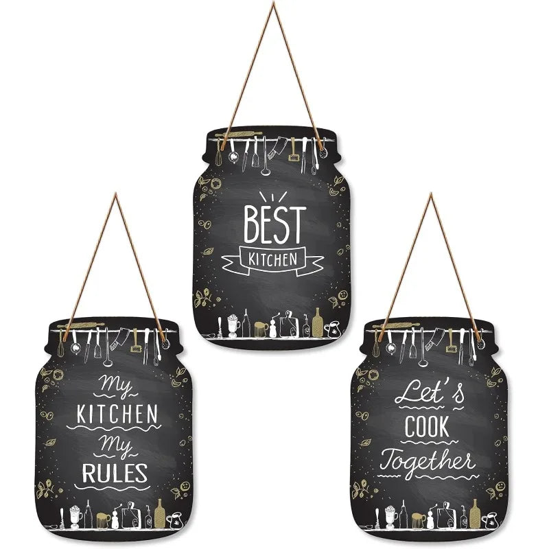 Rustic Kitchen Wall Sign - Wooden Inspirational Quote Decor