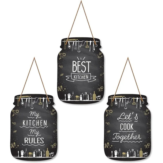 Rustic Kitchen Wall Sign - Wooden Inspirational Quote Decor