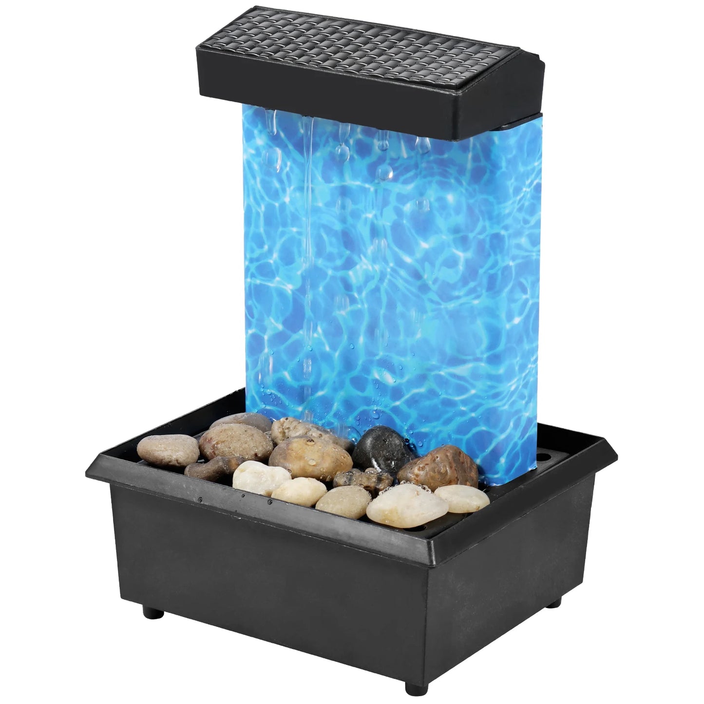 Tabletop Waterfall Fountain - Relaxation & Meditation Desktop Decor with LED Lights