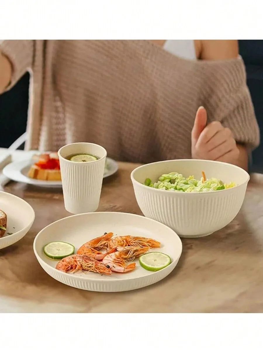 Reusable Plastic Dinnerware Set- 4/16/24 pcs