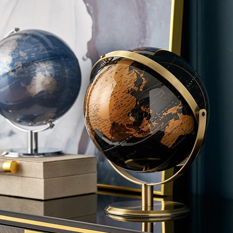 Retro World Globe - Educational Desk Décor for Kids Learning & Geography Study