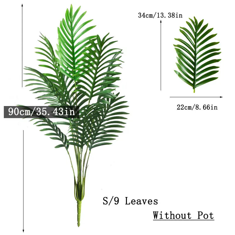 Large Artificial Palm Tree - Tropical Fake Plant for Home & Garden Decor (90-120cm)