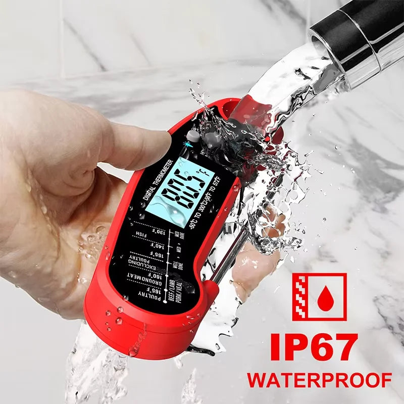 Instant Read Digital Meat Thermometer - Perfect BBQ & Cooking Results