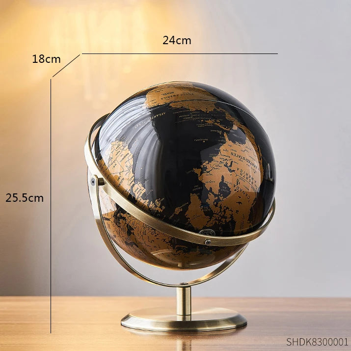 Retro World Globe - Educational Desk Décor for Kids Learning & Geography Study