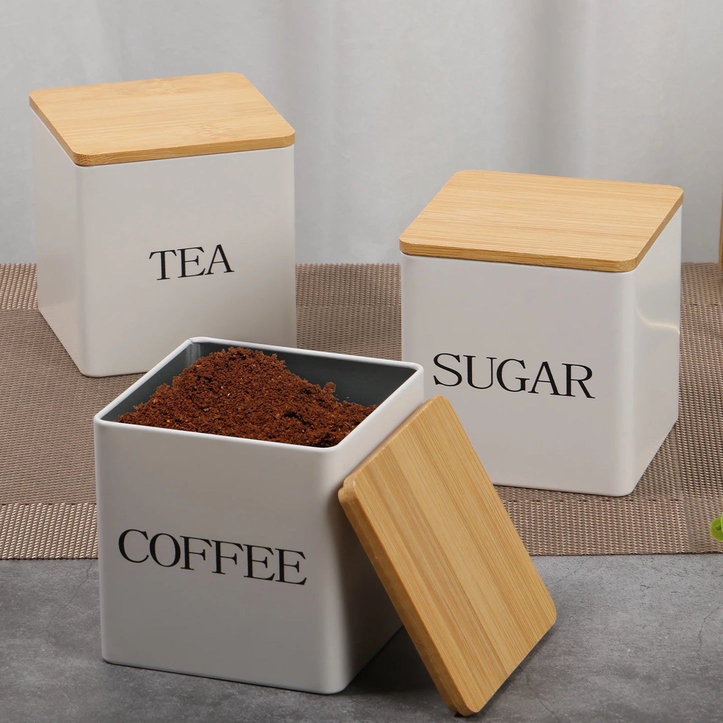 ✨ 3 Piece set- Modern Airtight Kitchen Canisters – Clean & Organized Storage Set