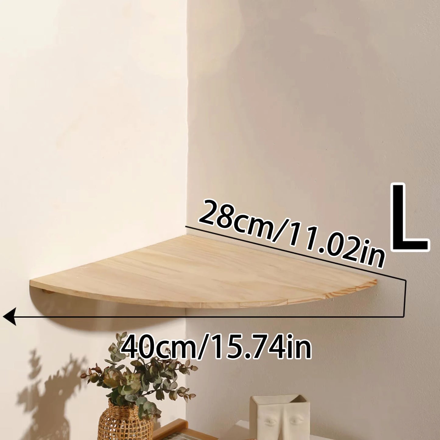 3-Tier Wooden Corner Floating Shelf