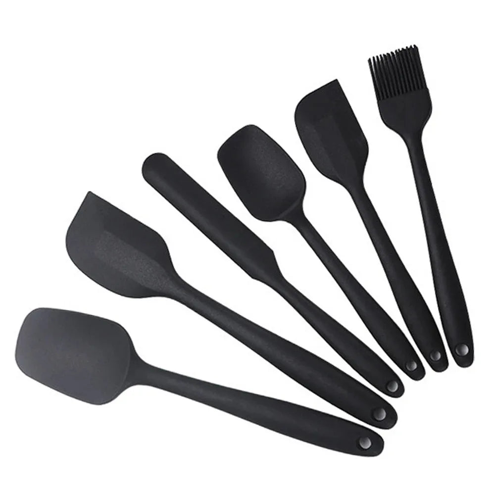Silicone Spatula Set 6-Piece - Heat Resistant Non-Stick Kitchen Utensils for Cooking & Baking