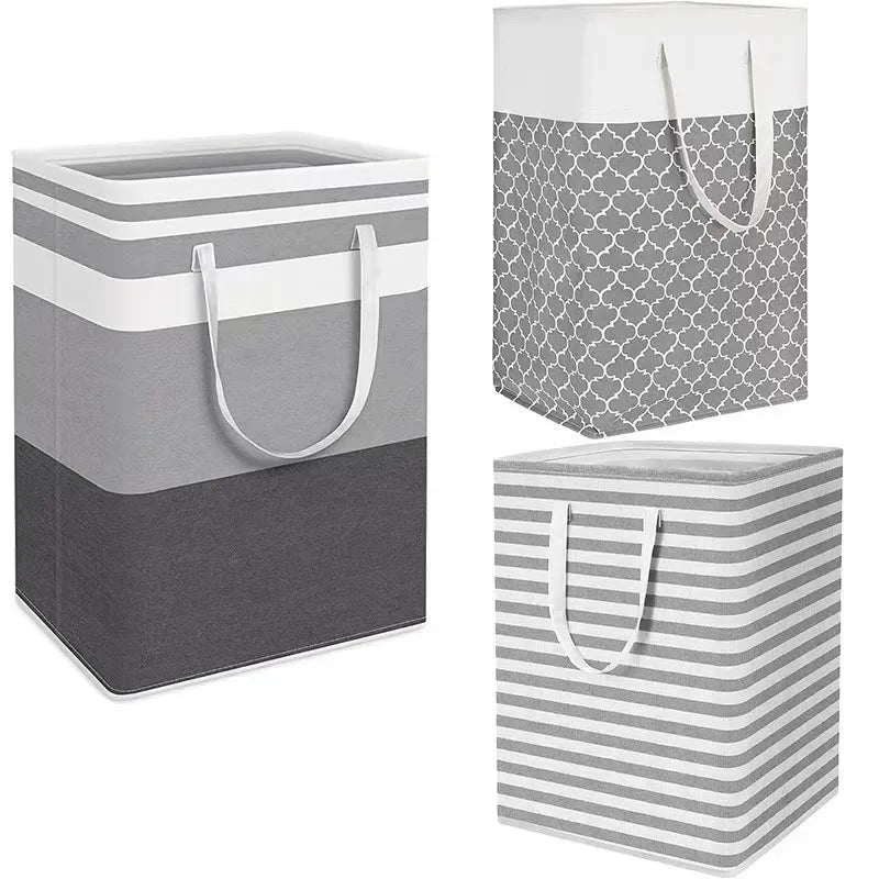 Large Waterproof Laundry Basket 75L - Foldable Storage for Clothes & Linens