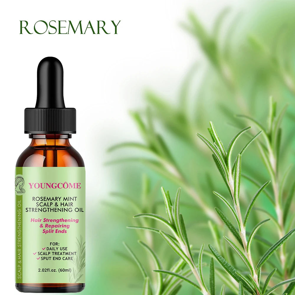 Rosemary Mint Hair Growth Oil - Organic Scalp Treatment for Stronger, Thicker Hair (30ml/60ml)