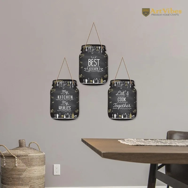 Rustic Kitchen Wall Sign - Wooden Inspirational Quote Decor