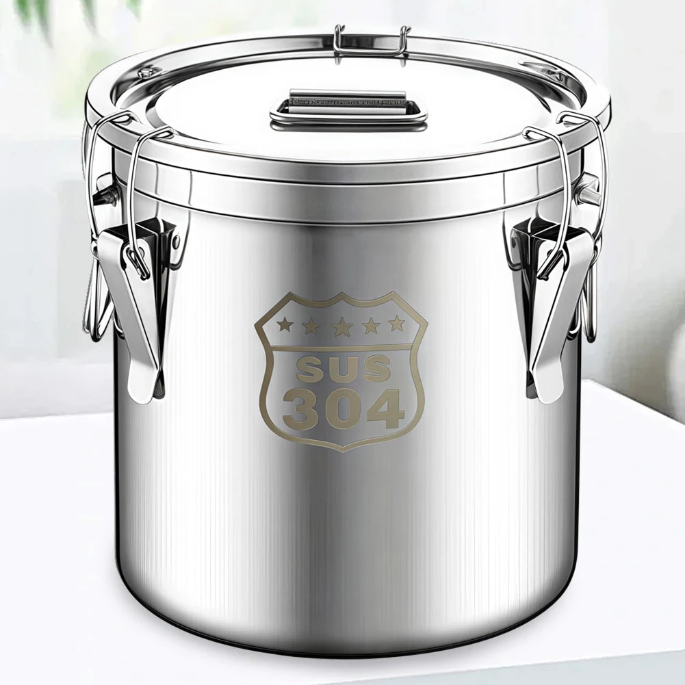 Stainless Steel Airtight Canister - Food Storage Container with Seal Lid