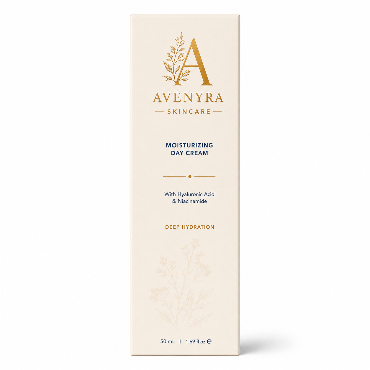 AVENYRA Moisturizing Day Cream with Hyaluronic Acid & Niacinamide, 50 mL