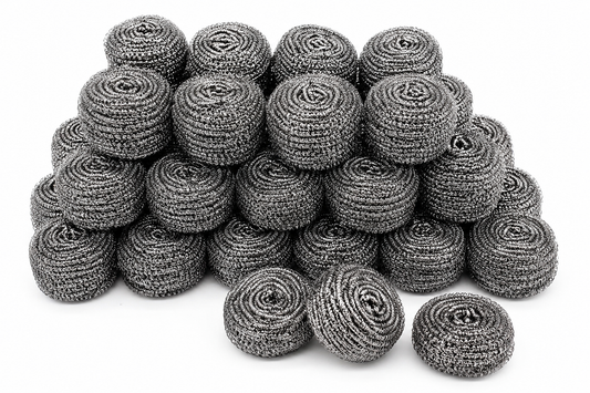 30-Pack Stainless Steel Scrubbing Pads – Heavy Duty Kitchen Cleaning Scourers